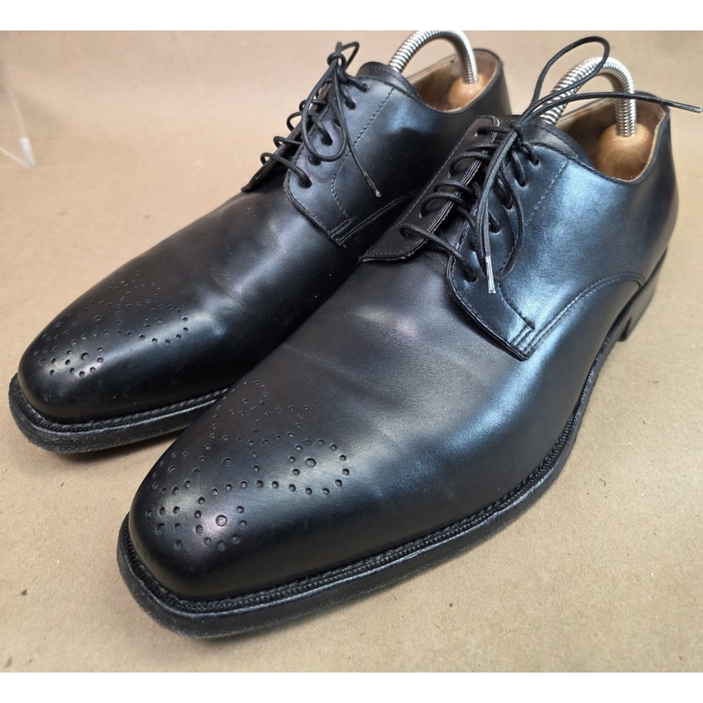 Men's Romano Martegani (Sz 9)  Italian Dress Shoes Black Smooth toe